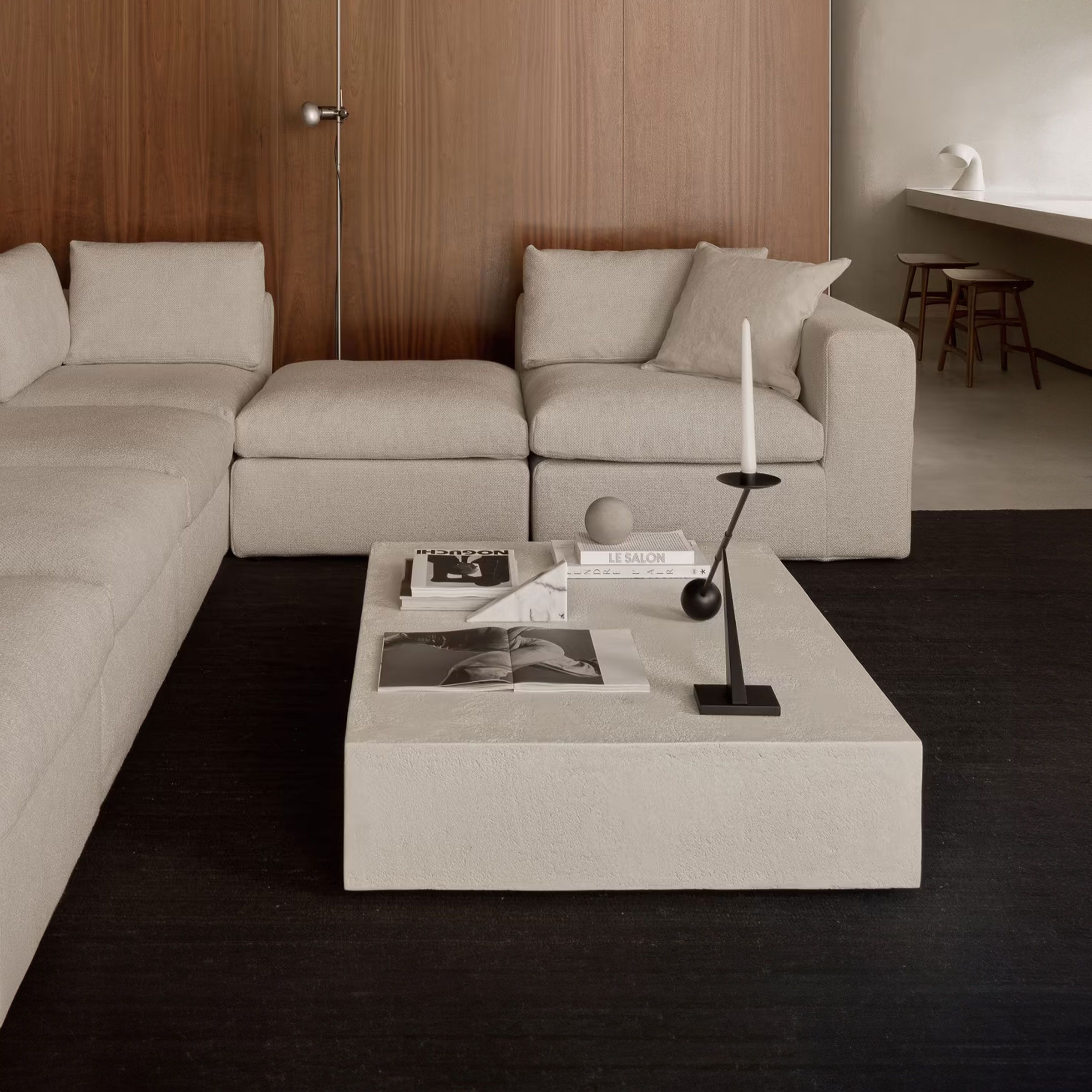 Ethnicraft Elements Salontafel in Off White – Tijdloze Microcement Elegantie