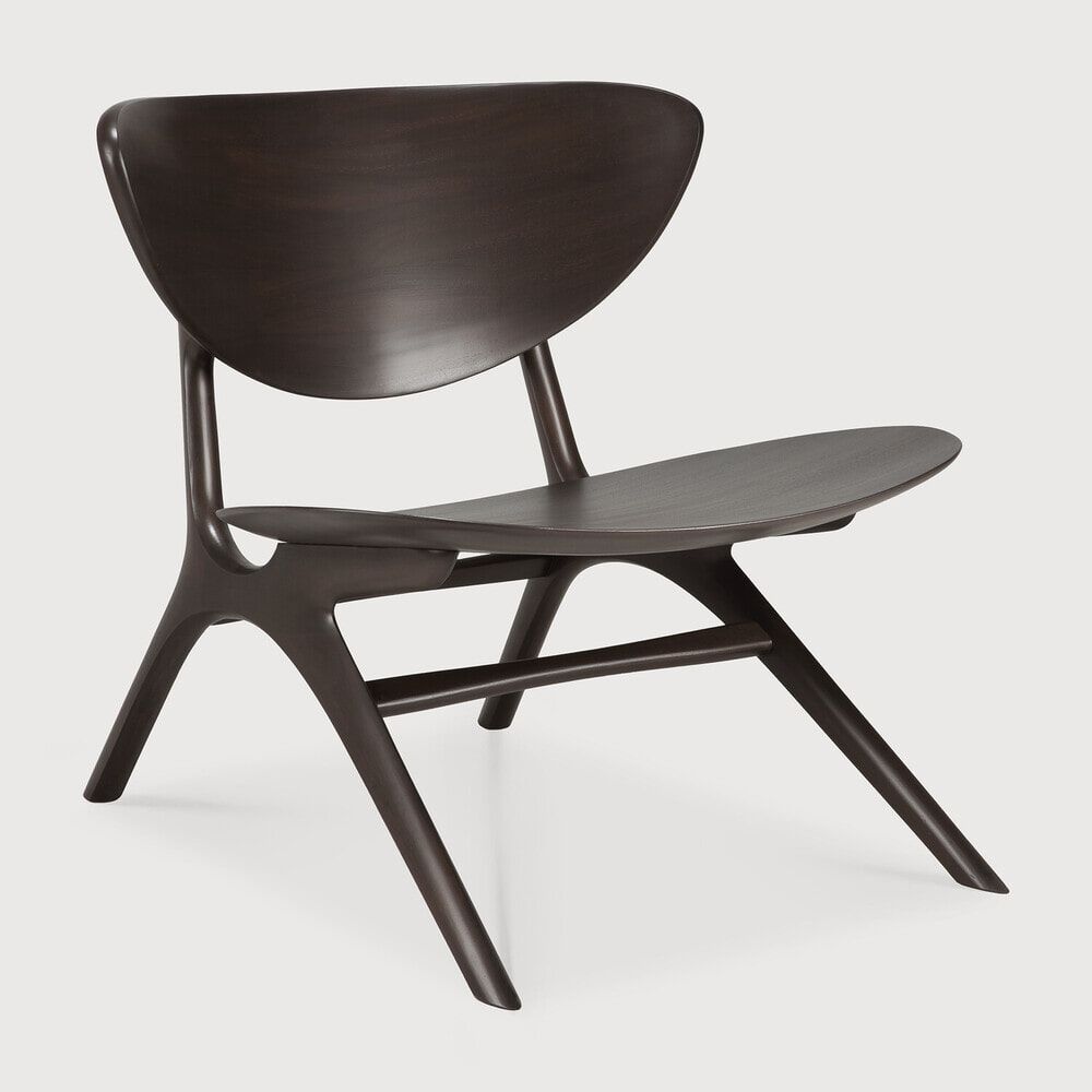 Ethnicraft Fauteuil Eye Gevernist – Massief Mahoniehout in Donkerbruin