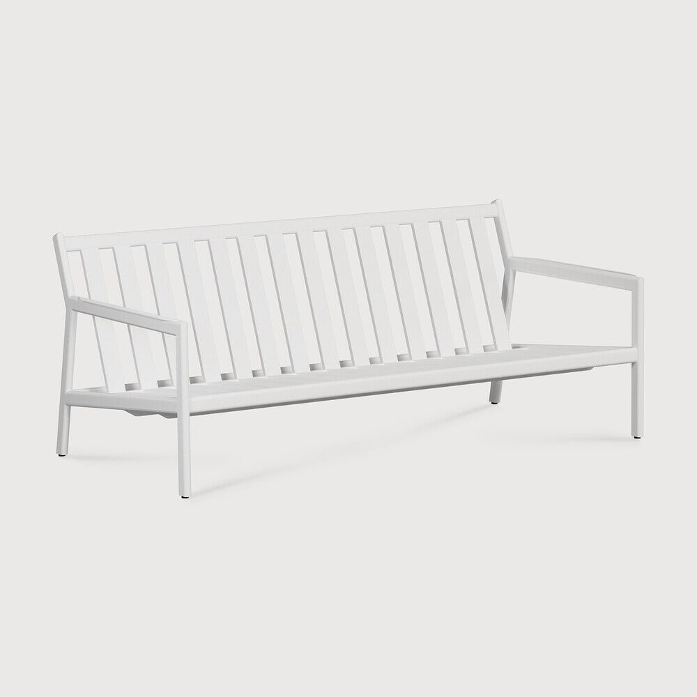 Ethnicraft Jack 2‑zit tuinbank – strak wit aluminium voor modern buitenleven
