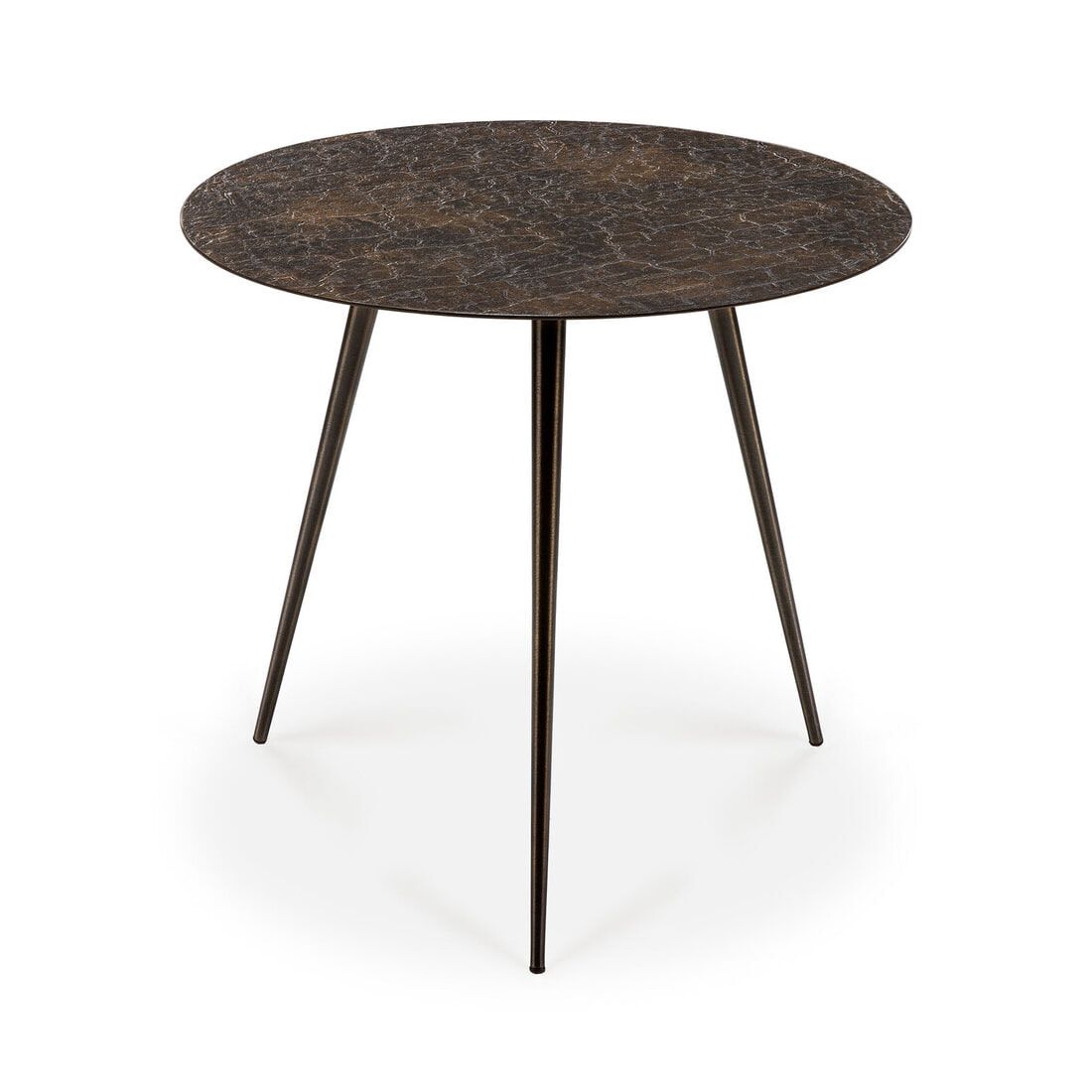 Ethnicraft Luna Ronde Salontafel 50 cm – Warm Whisky