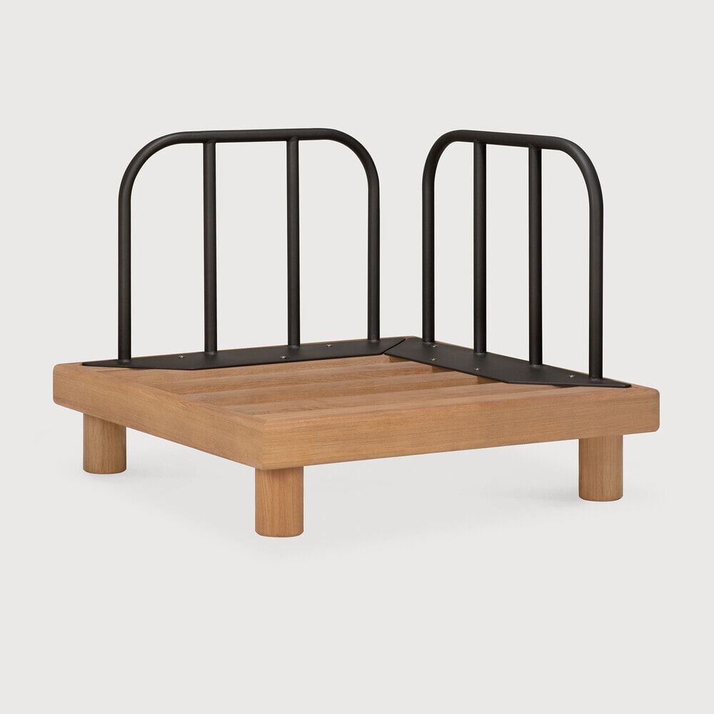 Ethnicraft Modulaire Loungebank Monocle Hoek – Natuurlijk Teakhout voor binnen en buiten