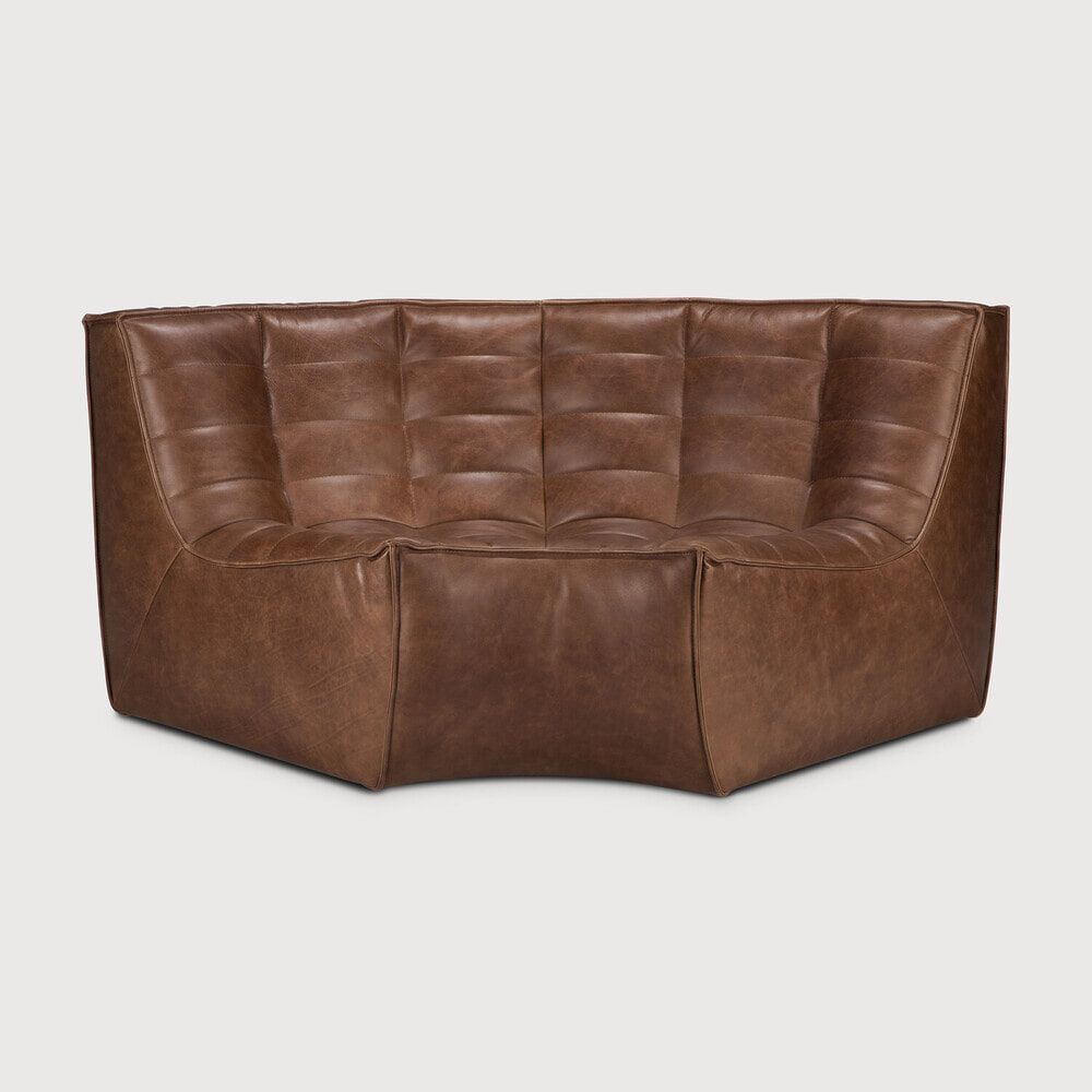 Ethnicraft Modulaire Ronde Hoekbank N701 – Luxe Levenscomfort in Chestnut