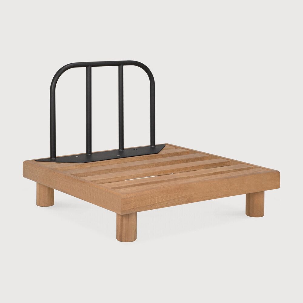 Ethnicraft Monocle Modulaire Loungebank 1‑zitter – Natuurlijke Teakhout Elegantie