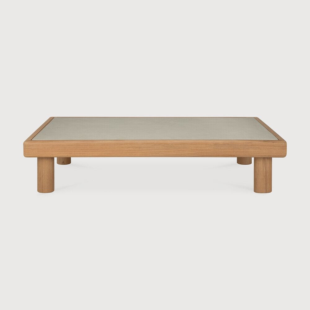 Ethnicraft Monocle Outdoor Salontafel – Elegante combinatie van teakhout en beton