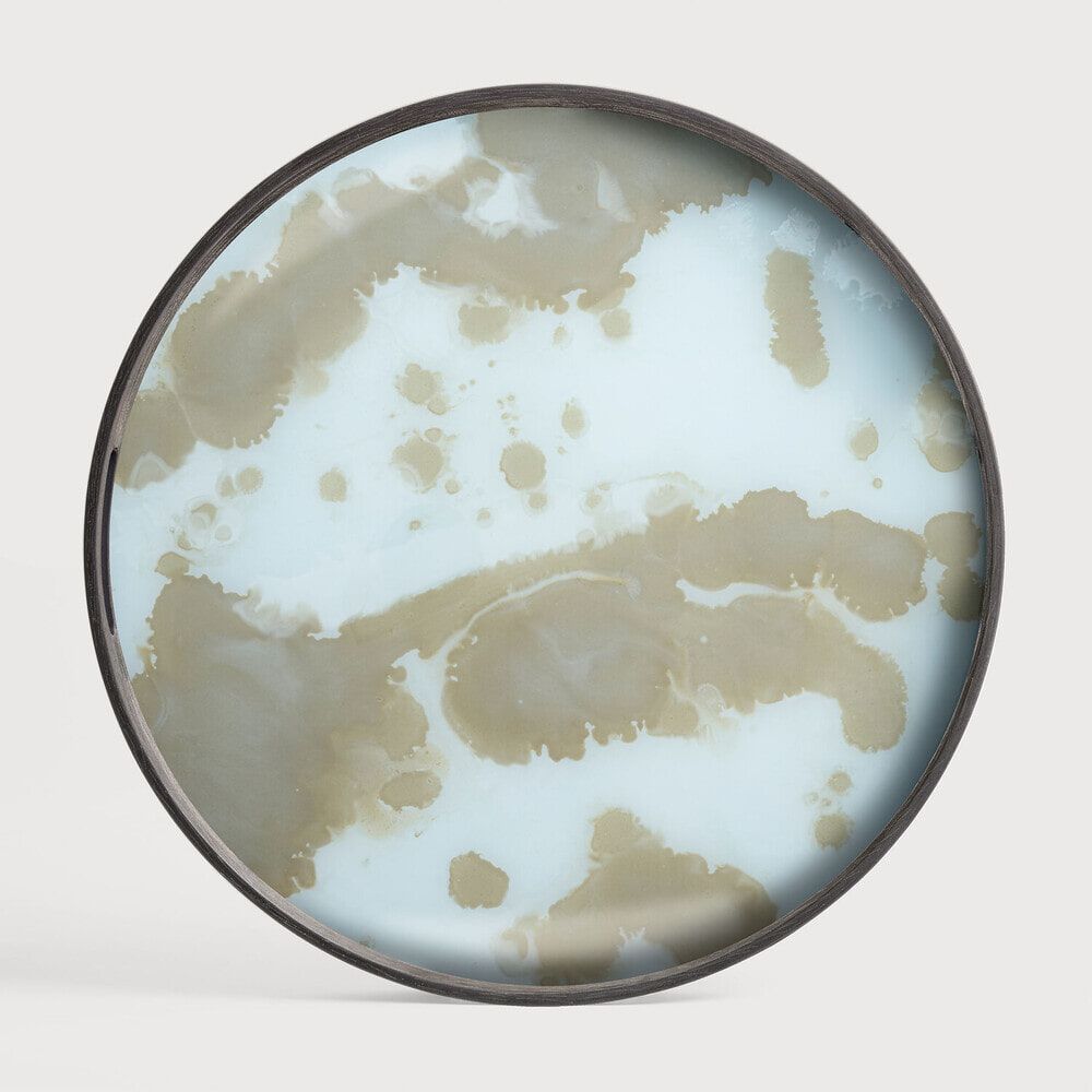Ethnicraft Mystic Gold Rond Dienblad – Luxe Glans voor je Keuken