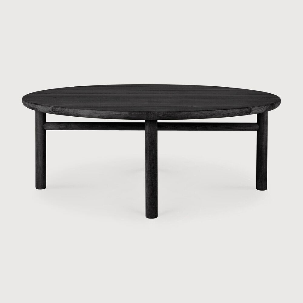 Ethnicraft Quatro – Ronde Outdoor Salontafel 95 cm in Zwart