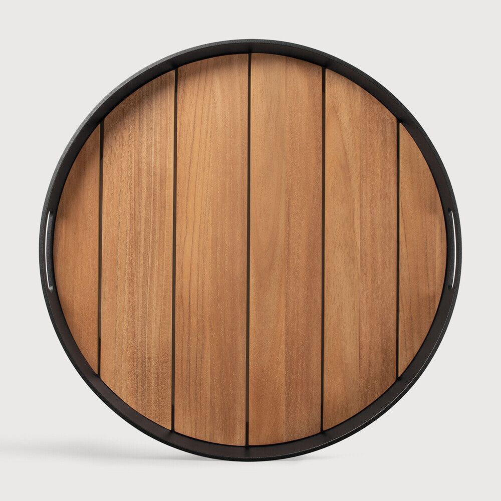 Ethnicraft Rond Dienblad Core – Massief Teakhout voor de Buitentafel