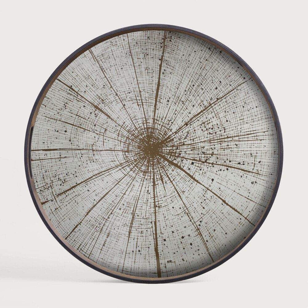 Ethnicraft Rond Dienblad Slice 48 cm – Light Aged, tijdloos en functioneel
