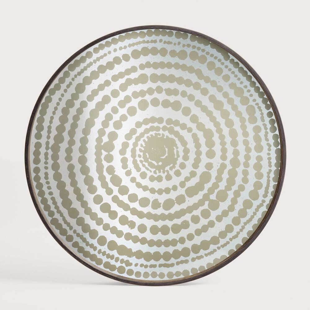 Ethnicraft Rond Dienblad Tribal Quest 61 cm – Goud