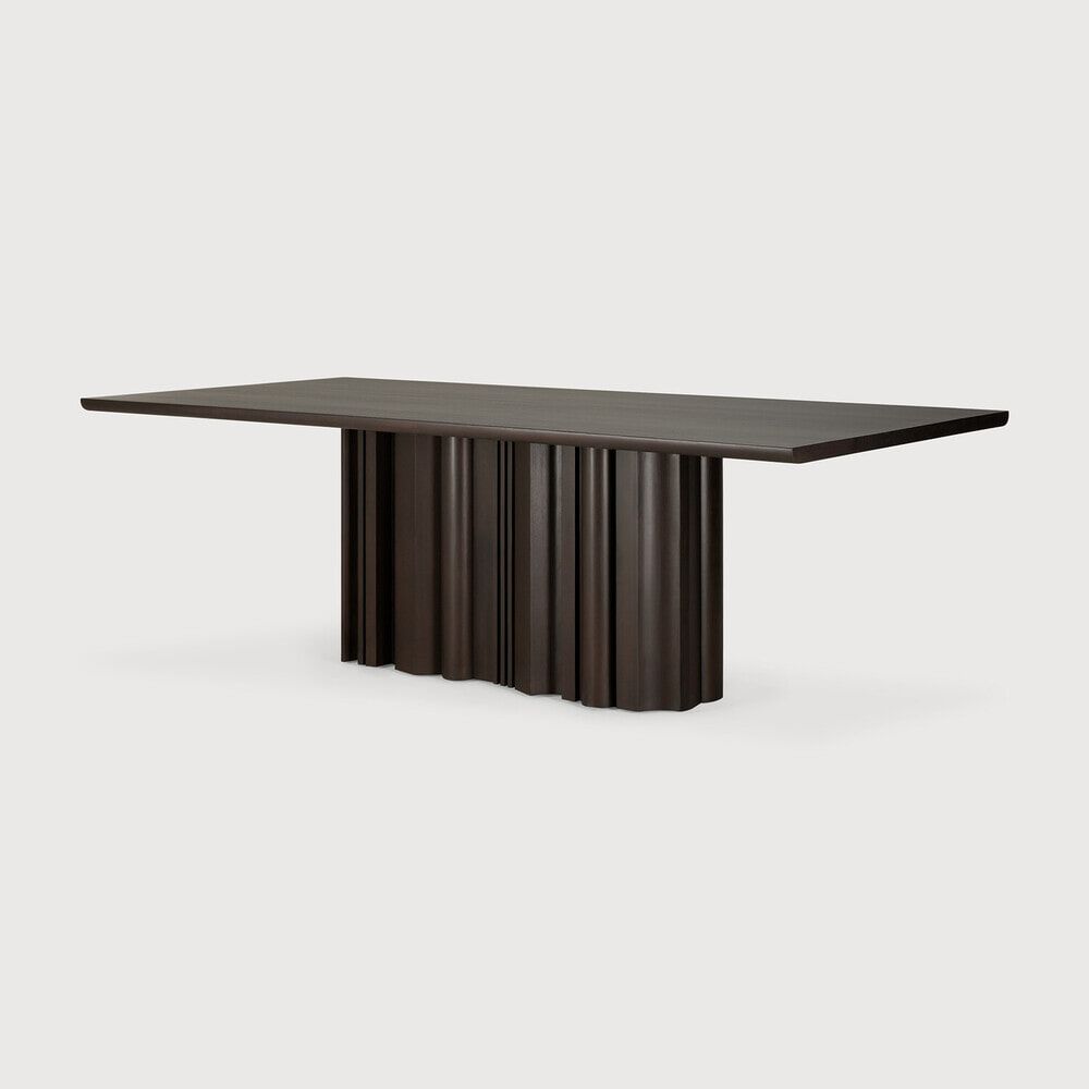 Ethnicraft Sequence eettafel – dynamisch mahoniehout in donkerbruin