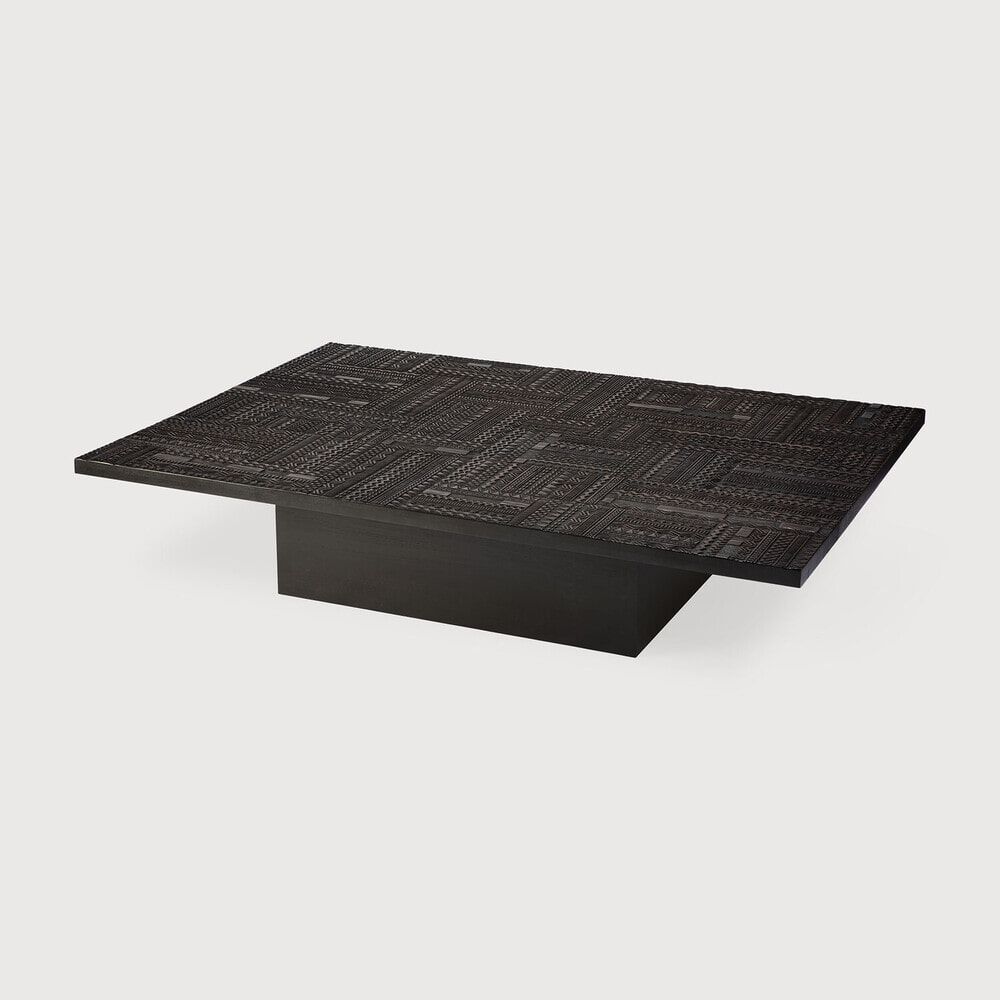 Ethnicraft Tabwa Salontafel in Off Black – Tijdloos Design met Afrikaanse Inspiratie