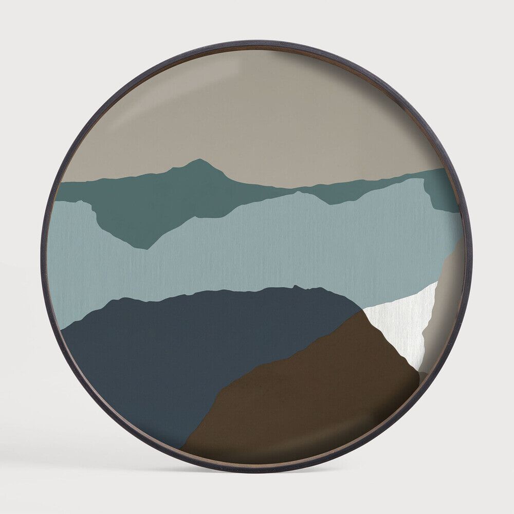 Ethnicraft Wabi Sabi Rond Dienblad 92 cm – Graphite