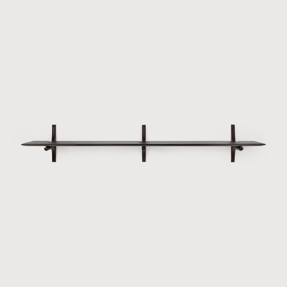 Ethnicraft Wandplank PI Gevernist Mahoniehout – 168 cm, Donkerbruin