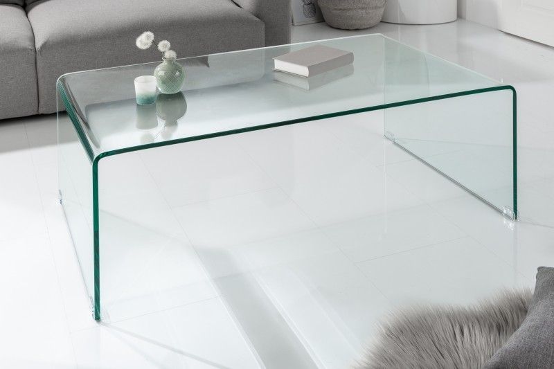Extravaganter Transparante Glascouchtisch FANTOME – 110 cm – Modern Design van Invicta Interior