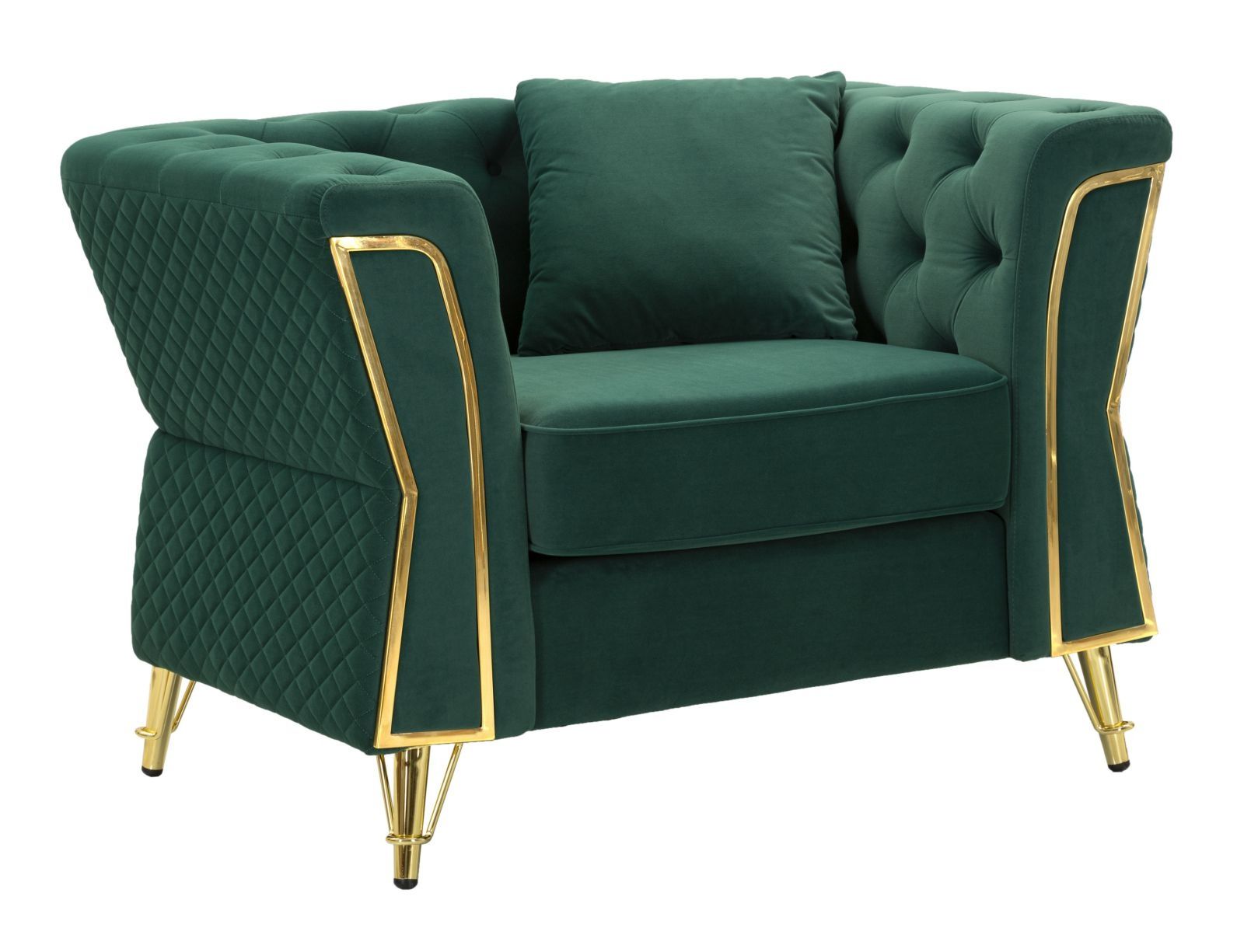 Fauteuil Emy – Groene Comfortstoel met Kussen van Mauro Ferretti