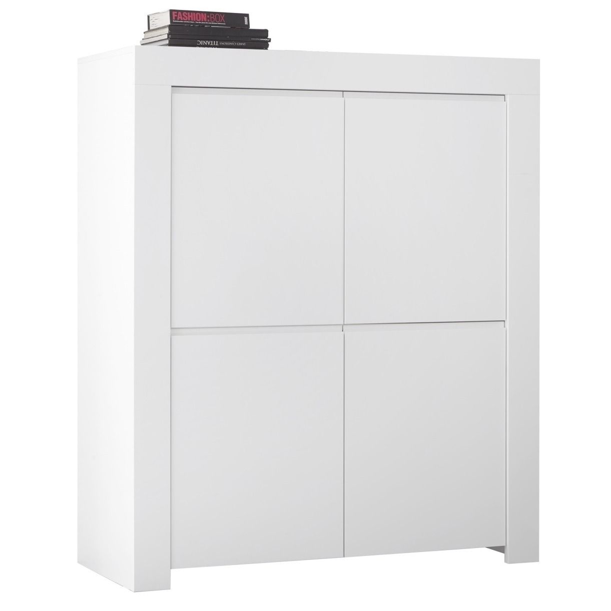 Firenze Opbergkast 140 cm – Strak Mat Wit met ABS‑randen