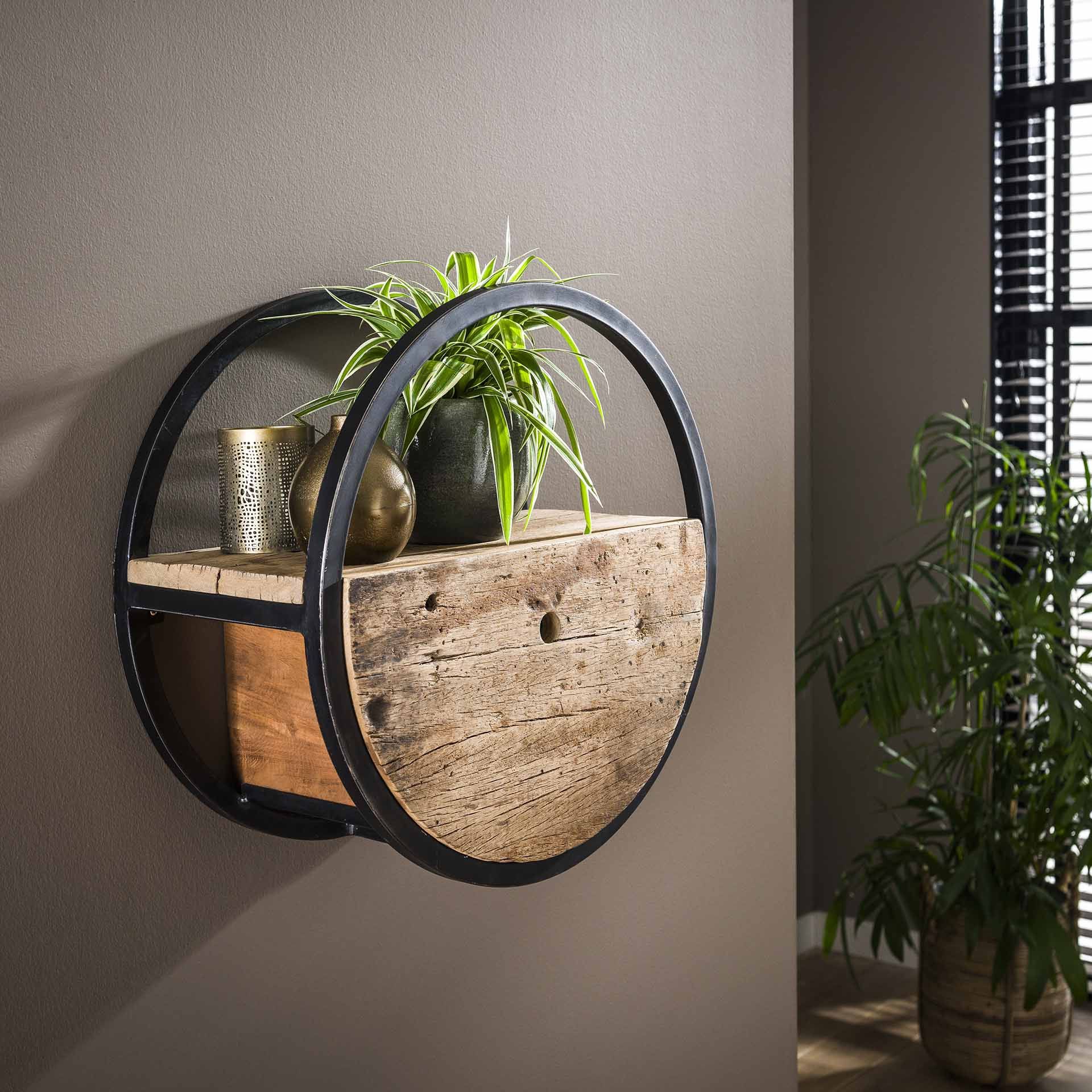 Flota Wandrek 50 cm – Stijlvol opbergen met robuust hardhout