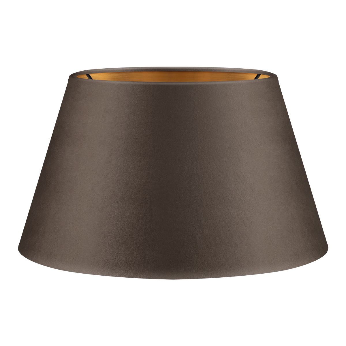 Fluwelen Conische Lampenkap Grey & Goud – Luxe Accent voor Tafellampen