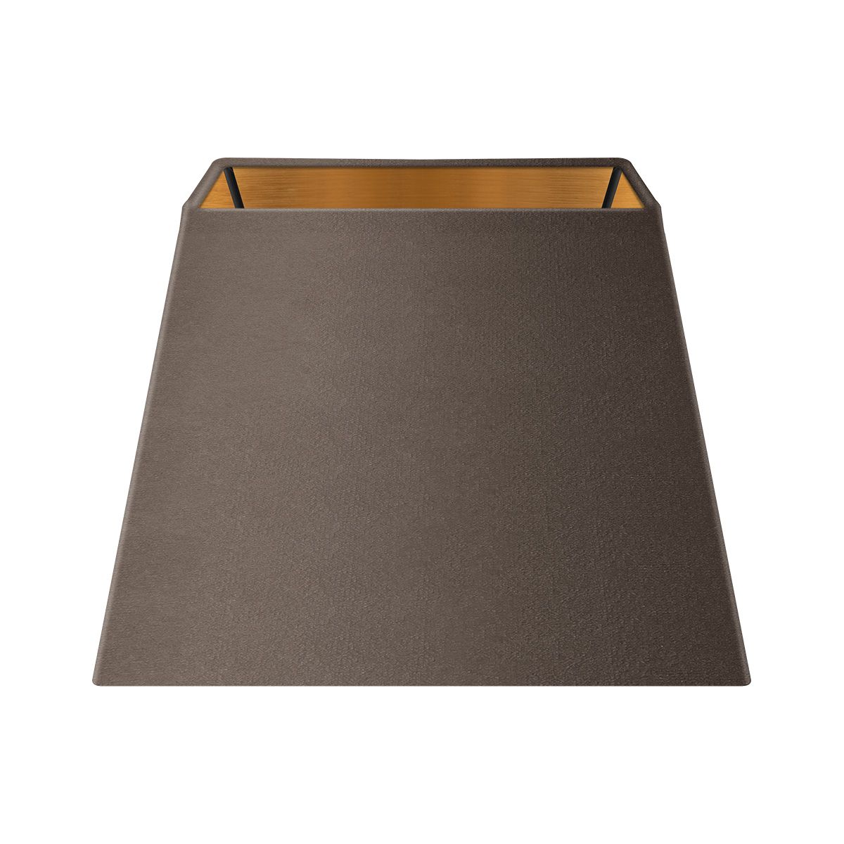 Fluwelen Rectangle Lampenkap – Luxe Grijs‑Goud voor Tafellampen