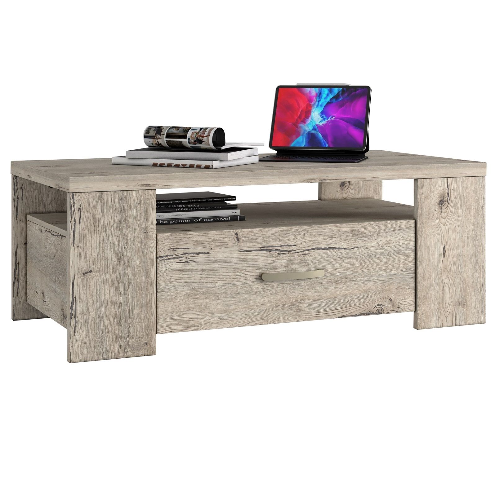 Forest Salontafel 120 × 60 cm – Tijdloos Design met Praktische Opbergruimte