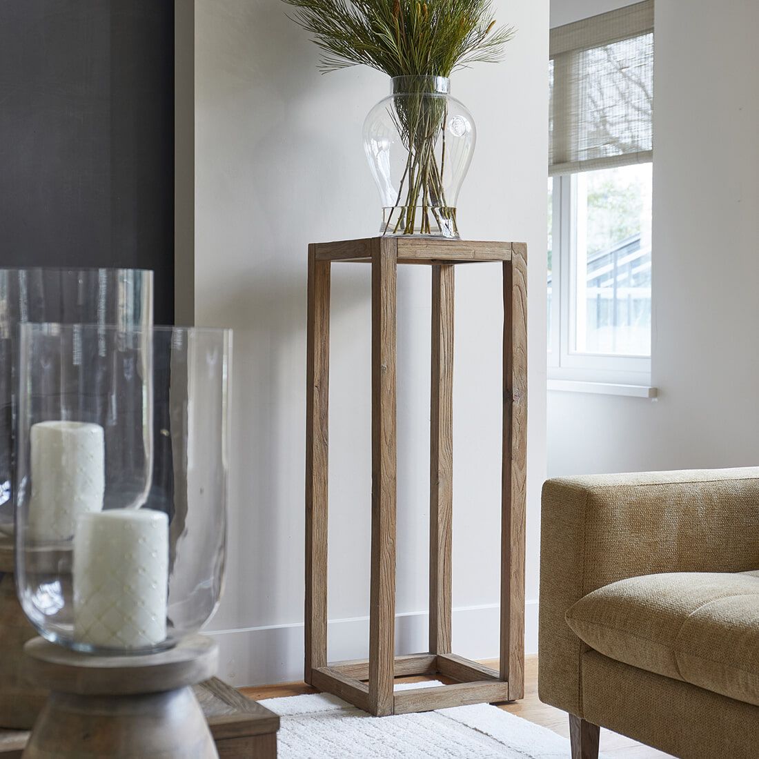 Fraser Island plantenstandaard van Rivièra Maison – duurzame eikenhouten zuil van 110 cm