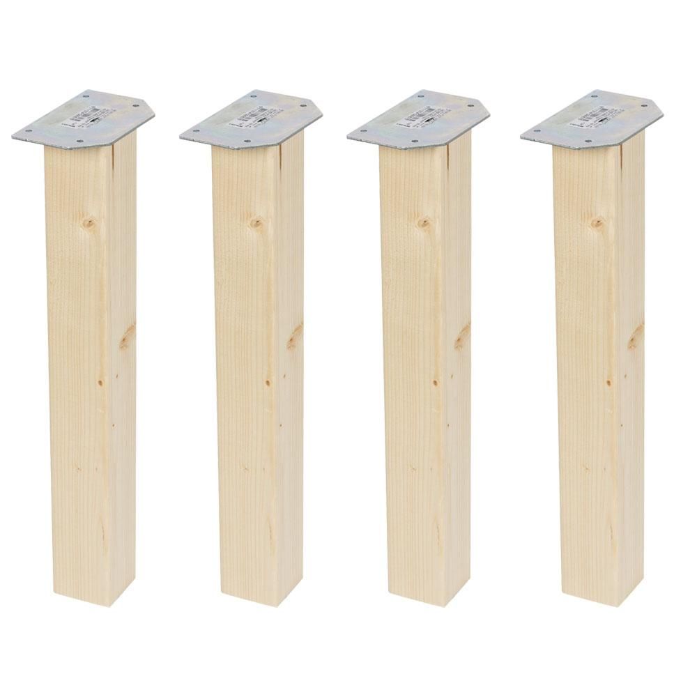 Furniture Legs Europe – Vierkante massief houten meubelpoot 42 cm (set van 4)