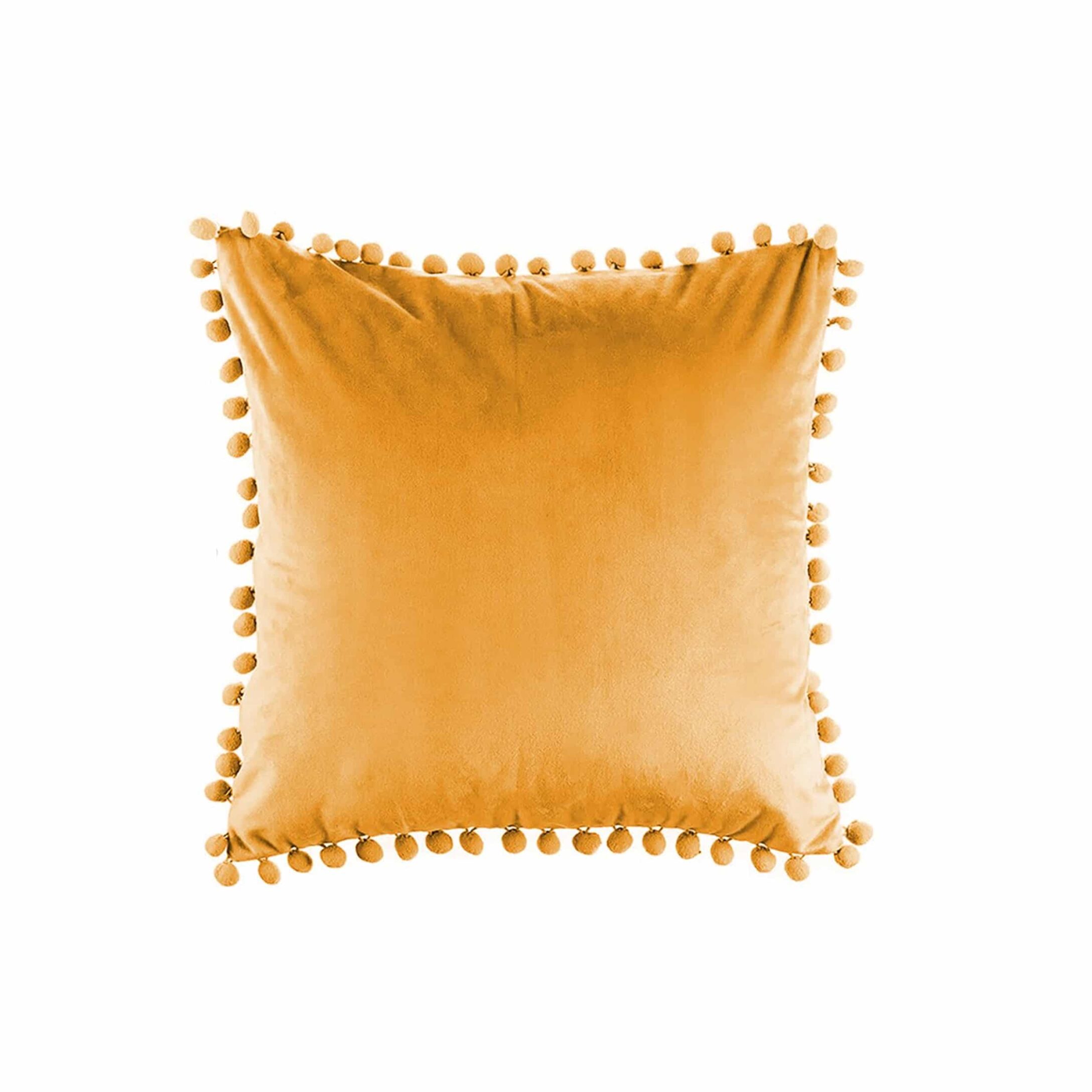 Geel fluwelen QUVIO kussenhoes 50 × 50 cm – zonnig accent voor je woonkamer
