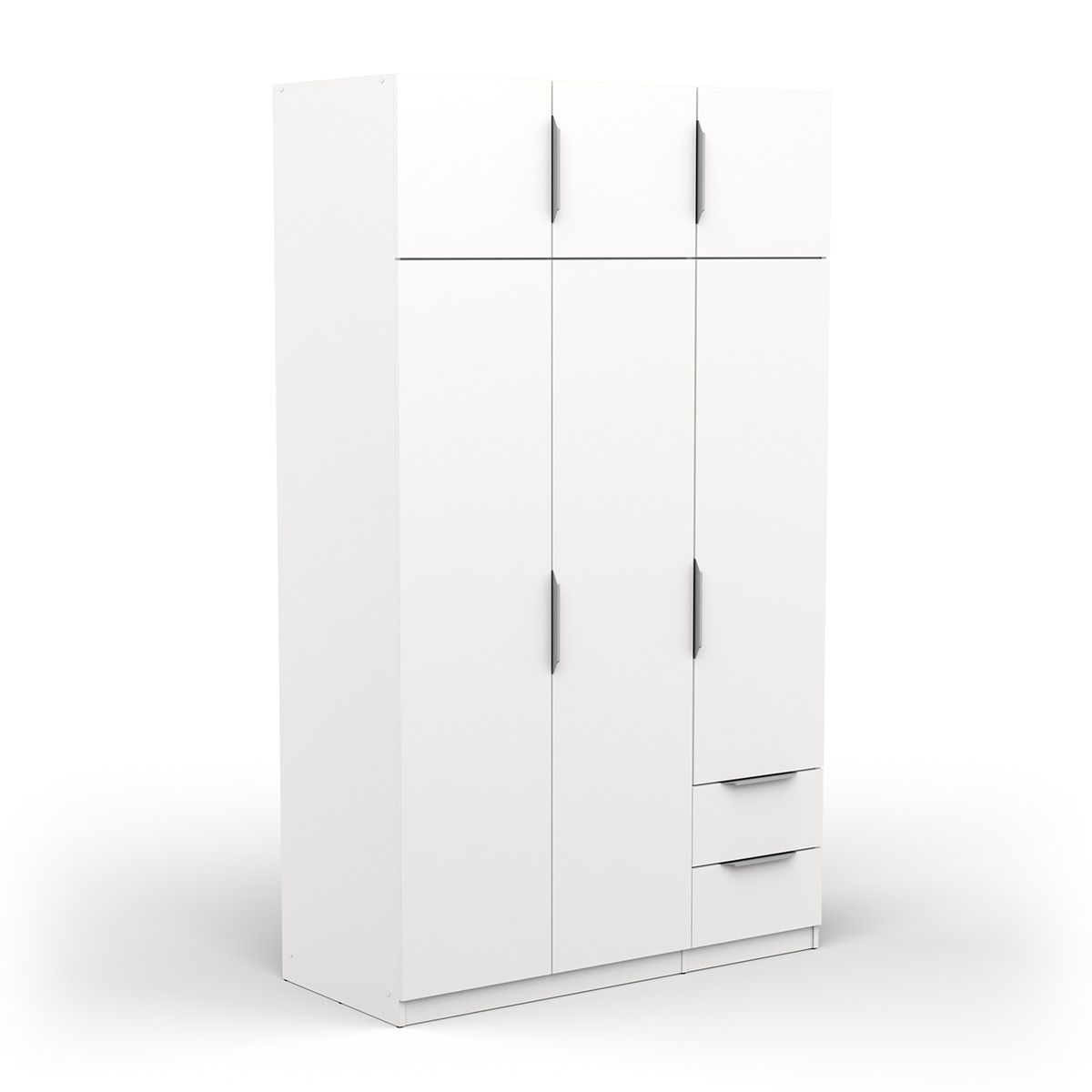 Ghost inloopkledingkast – 6 deuren, 2 lades, 120 cm × 203 cm – wit