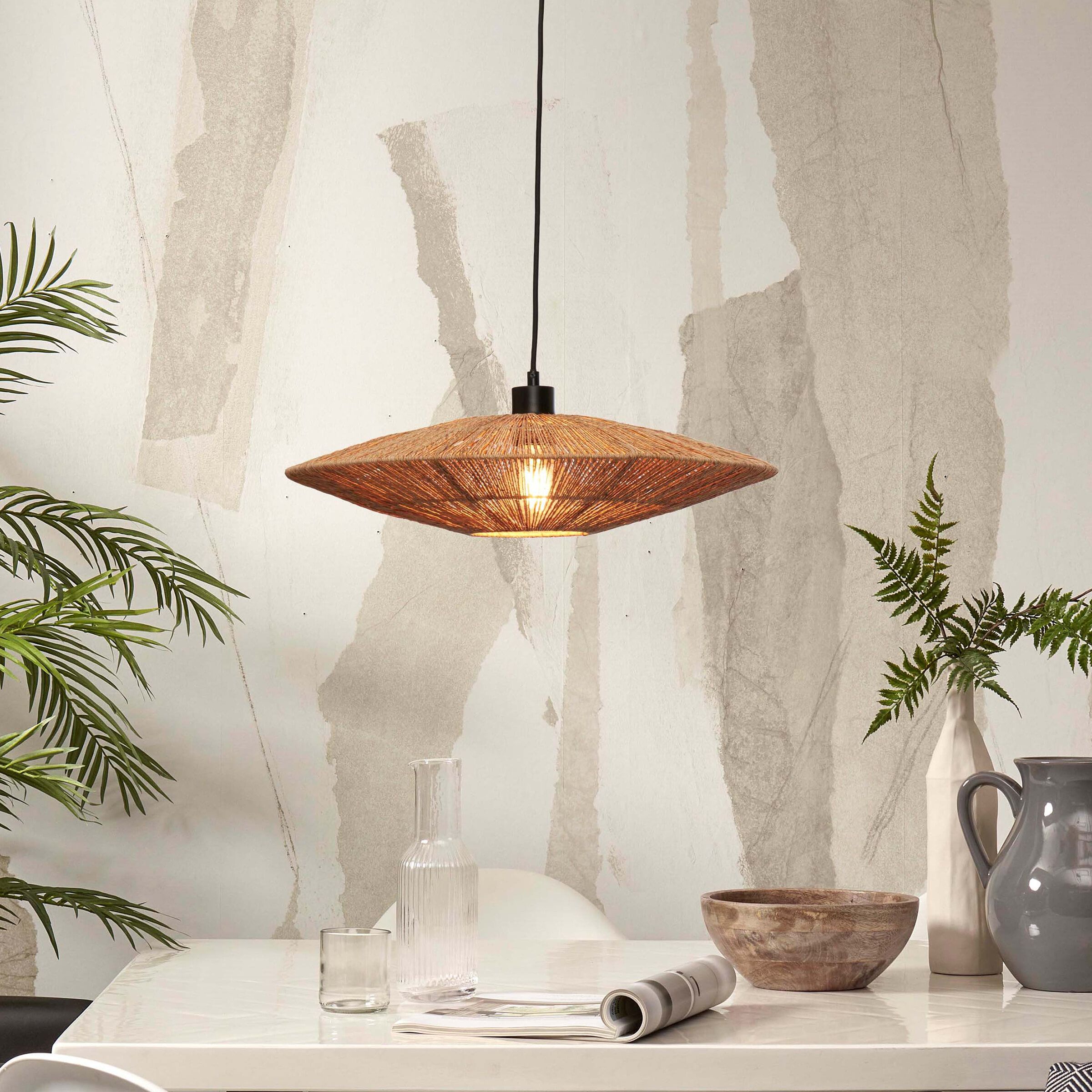 GOOD&MOJO Hanglamp Iguazu Jute – Natuurlijke 55 cm hanglamp voor een warm interieur
