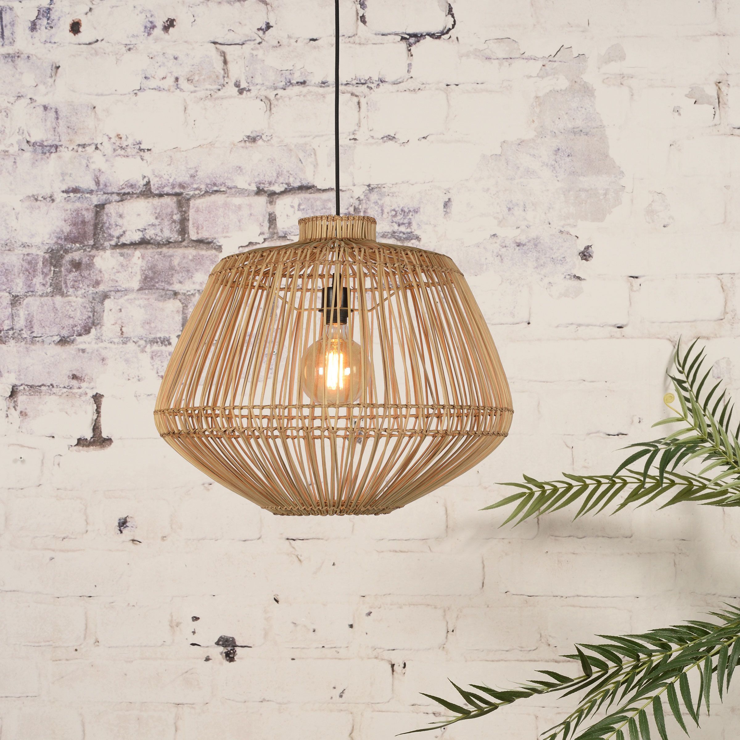 GOOD&MOJO Hanglamp Madagascar – Natuurlijke Rattan Elegantie voor jouw Woonruimte