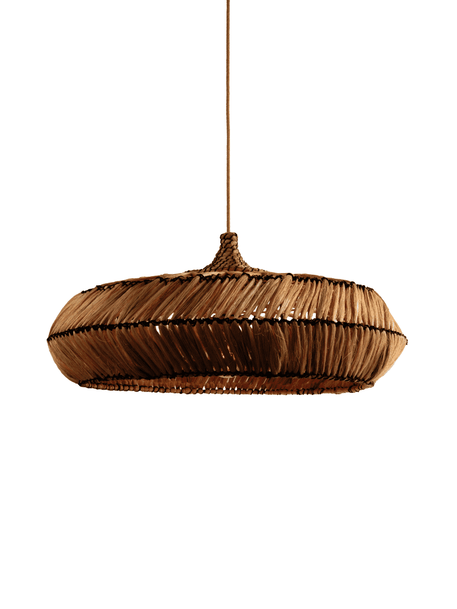GOOD&MOJO Hanglamp Rinjani – Natuurlijke Abaca lichtbron, 70 cm