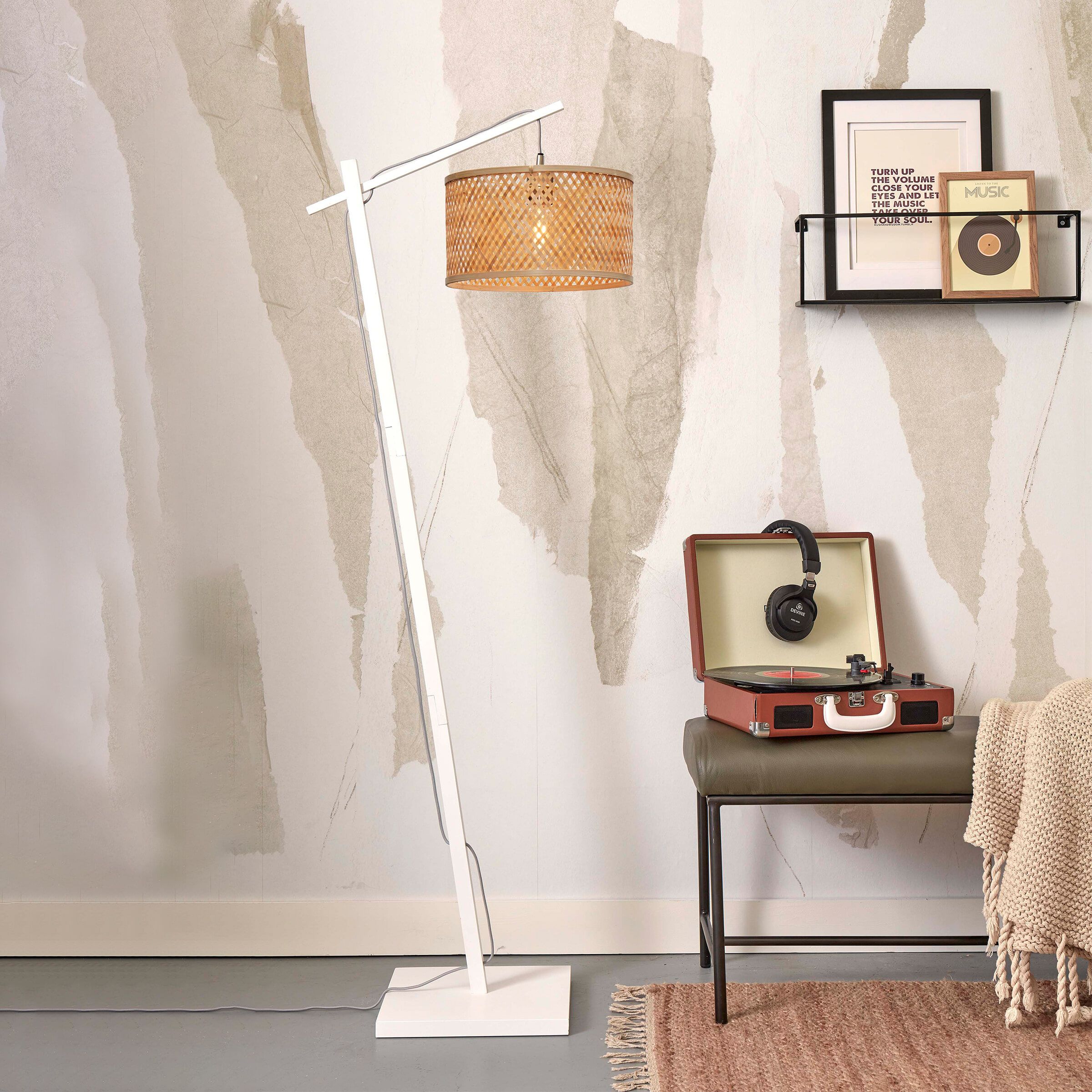 GOOD&MOJO Vloerlamp Java Bamboe – Natuurlijke Lichtbron voor een Warm Thuis