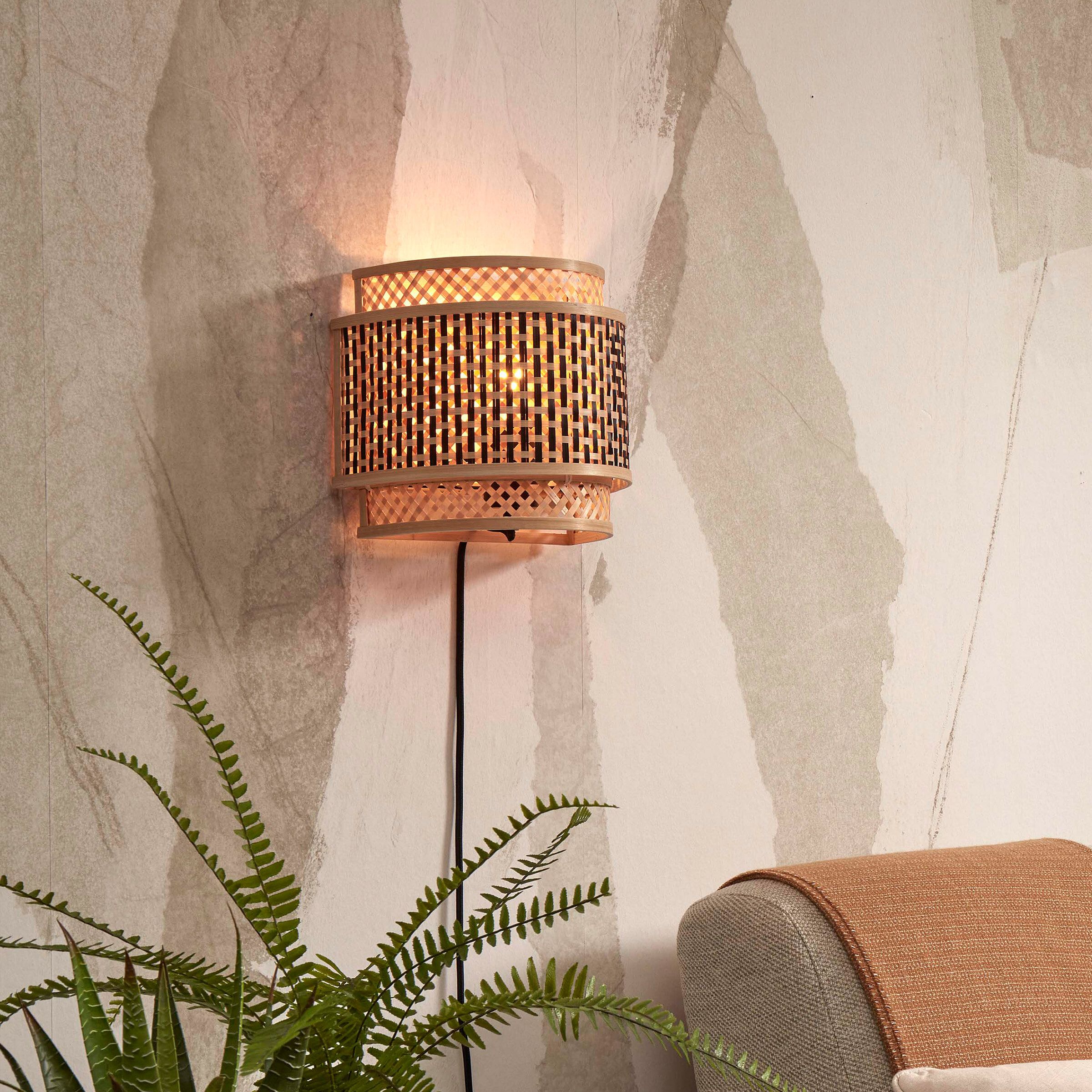 GOOD&MOJO Wandlamp Bhutan Bamboe – Natuurlijk design voor elke muur