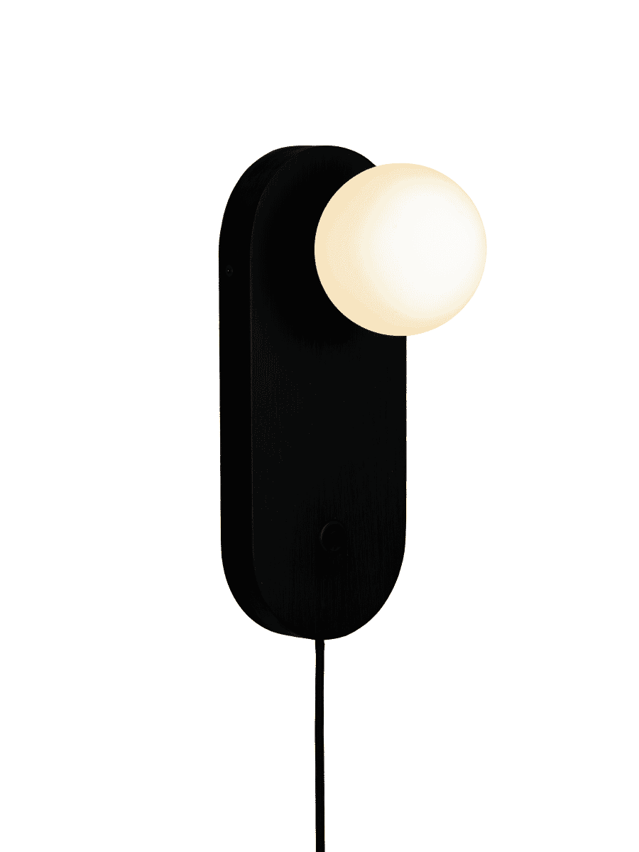 GOOD&MOJO Wandlamp Java – Moderne Bamboe‑ en Glasharmonie in Zwart