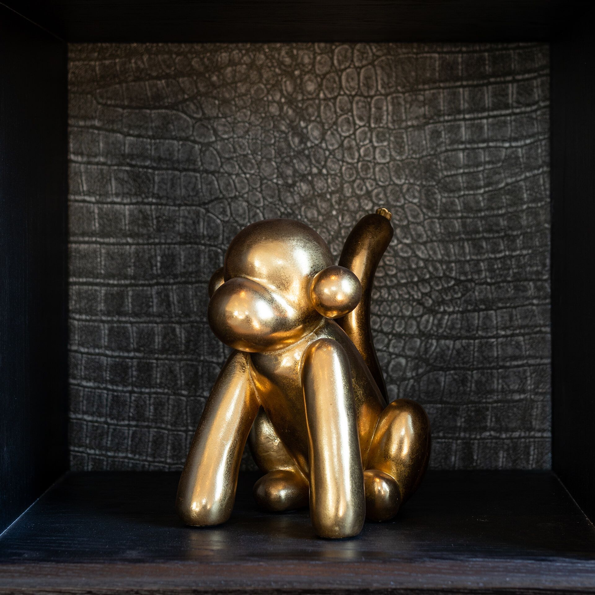 Gouden Monkey Decoratiebeeld van Richmond – Luxe & Exotisch Accent