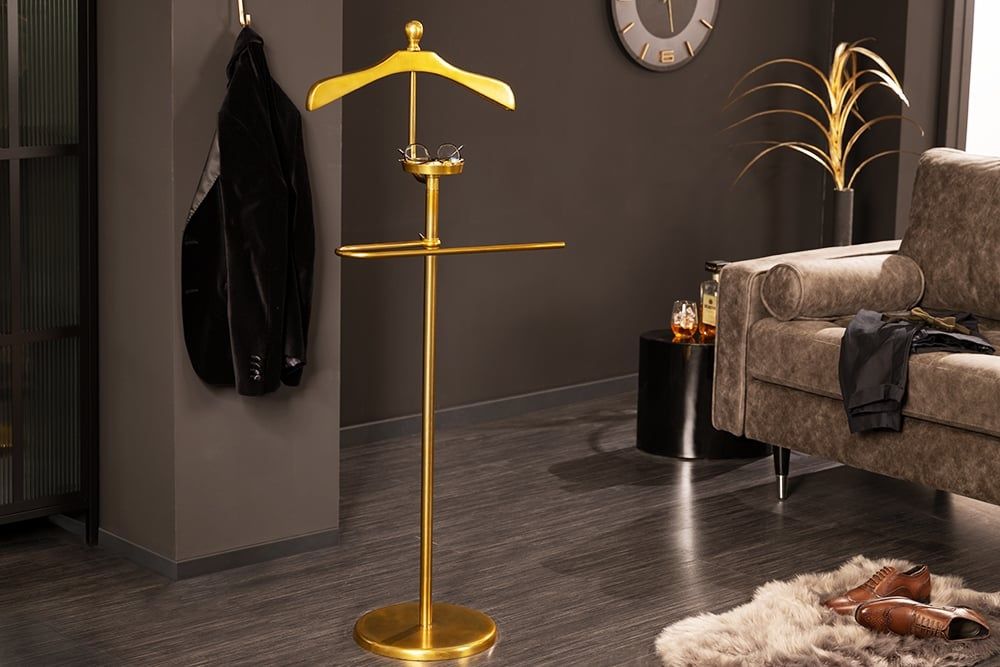 Goudkleurige kapstok van 128 cm – Elegante Valet van Invicta Interior