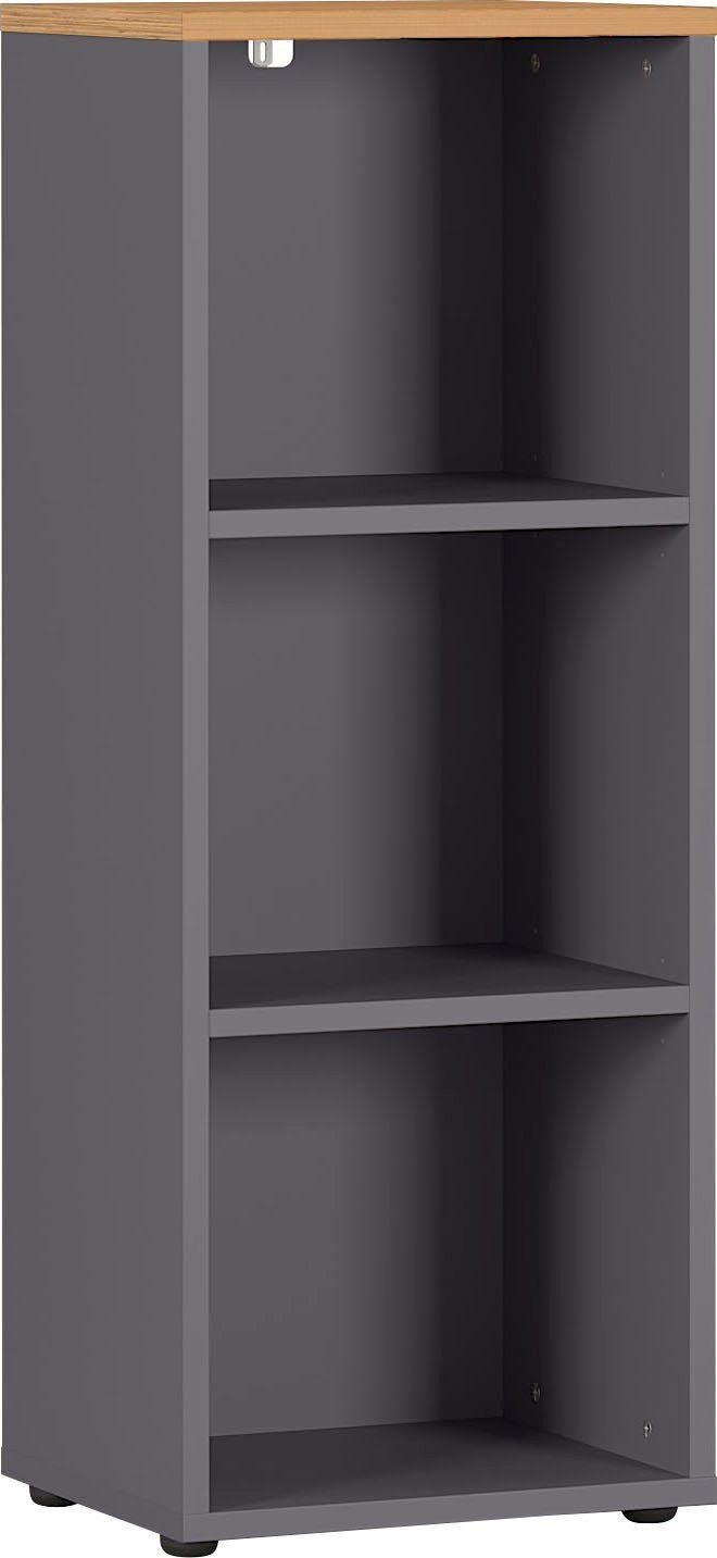 Grafiet‑ eiken boekenkast Agenda small – 120 cm – Germania