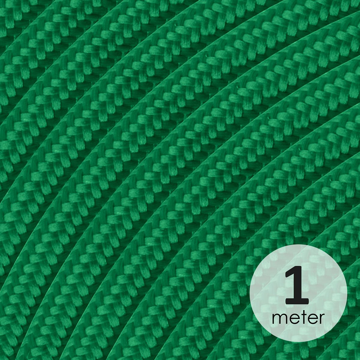 Groen 3‑Aderig Strijkijzersnoer op Maat – Textiel per Meter