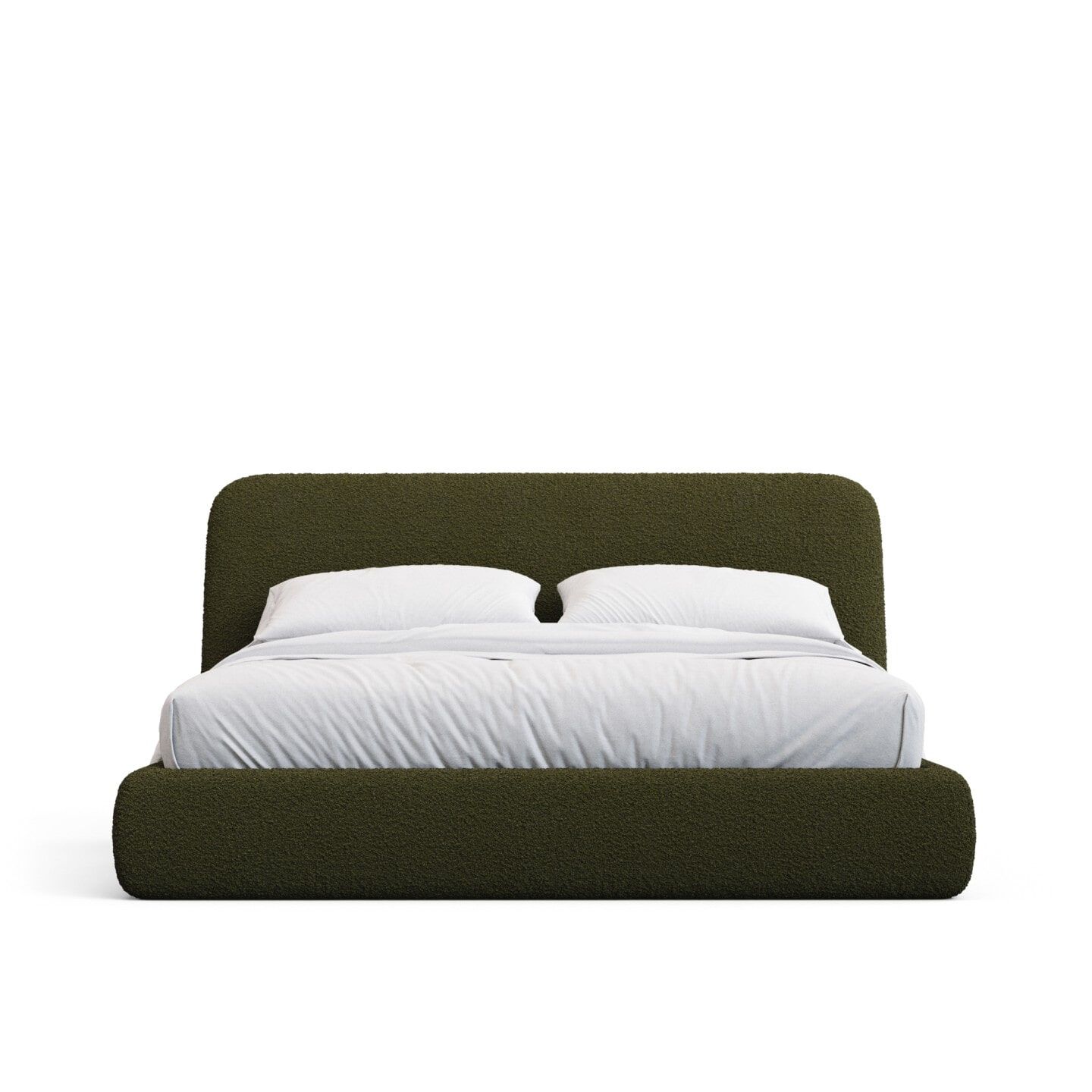 Groen Kave Home Martina Bed – Luxe Bouclé Comfort 160 × 200 cm