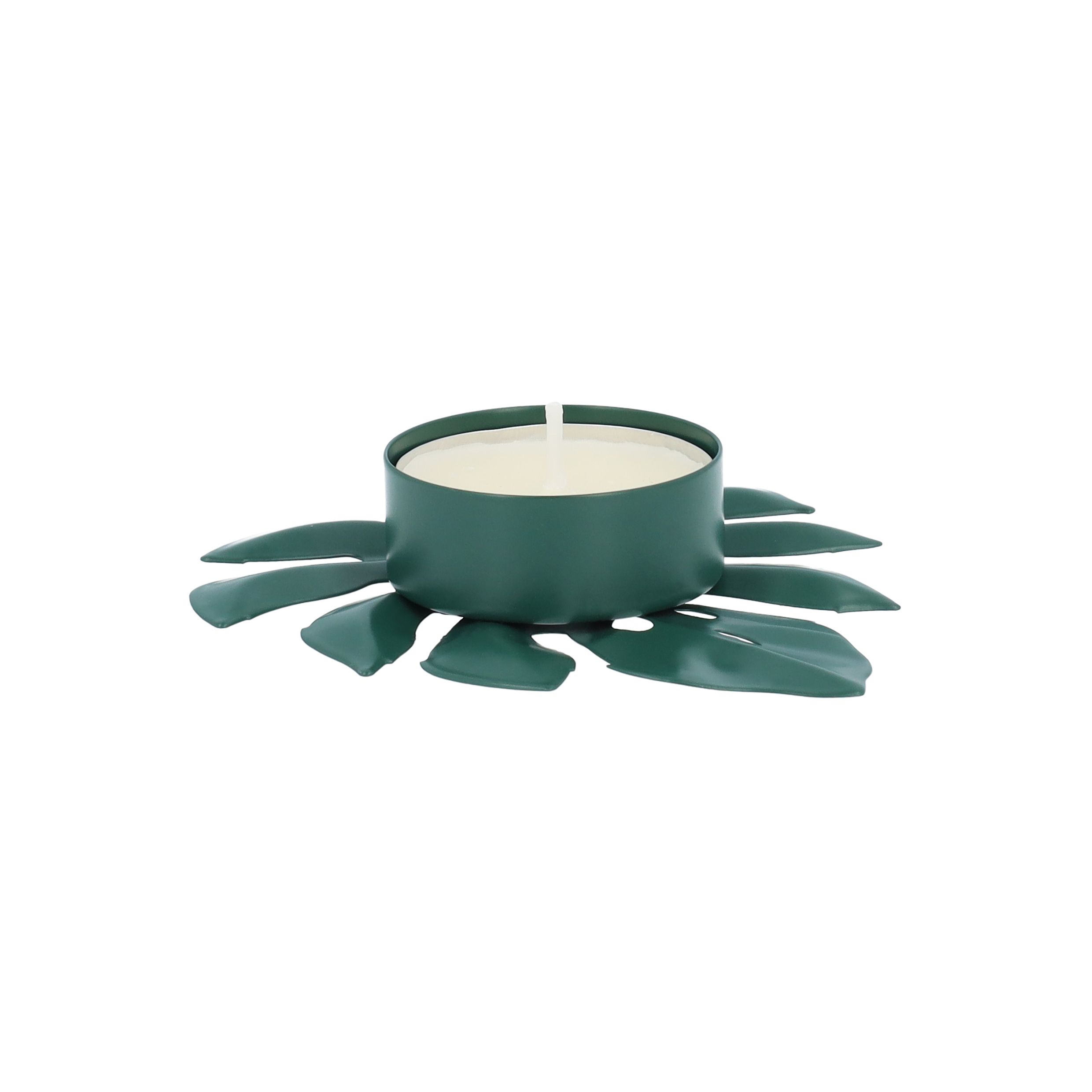 Groene QUVIO Bladvorm Waxinelichthouder – Warmte en Stijl voor jouw Interieur