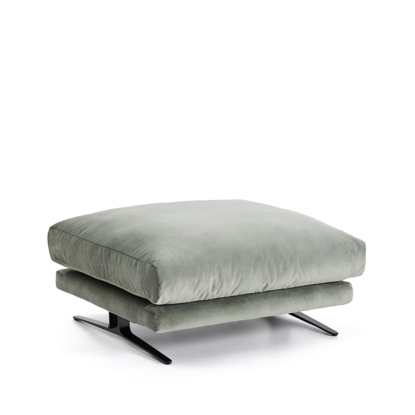 Groene Veliro Velvet hocker van Kave Home – Luxe comfort voor elk interieur