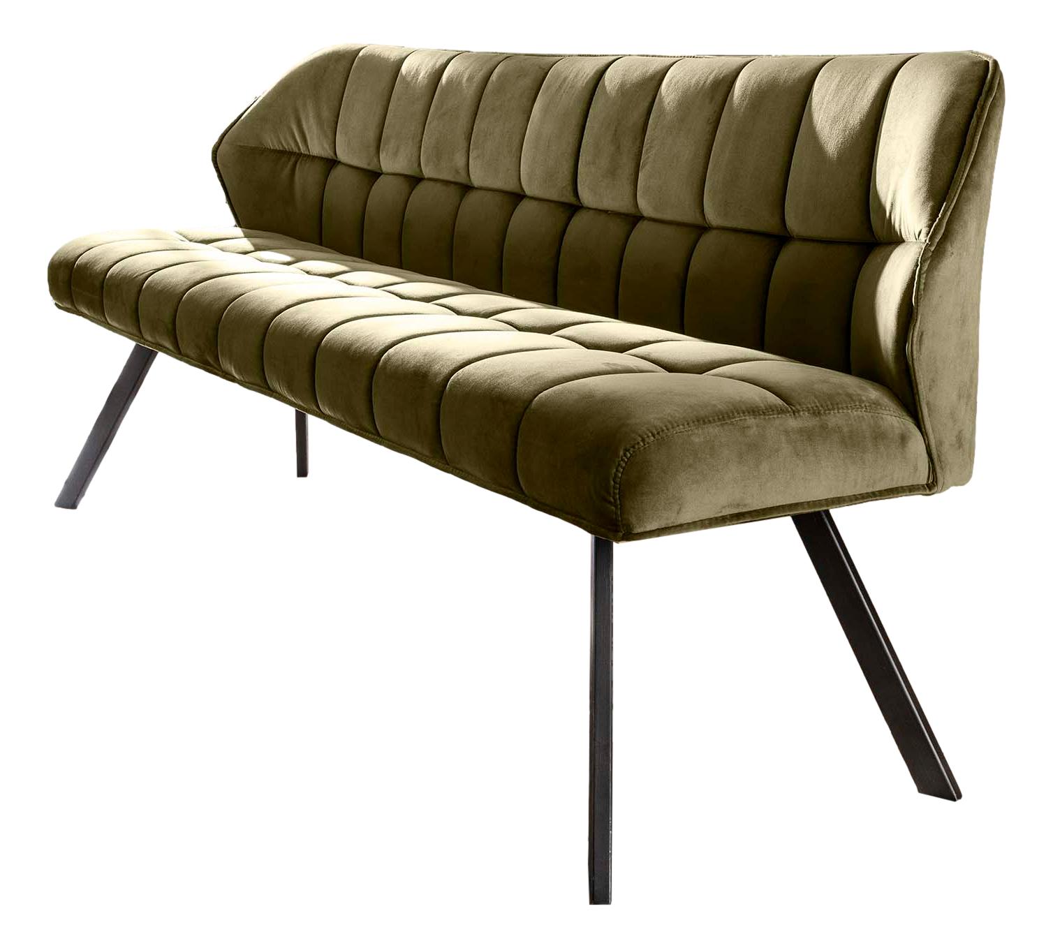 Groene Velvet Eetkamerbank Raster – 180 cm Comfort en Stijl