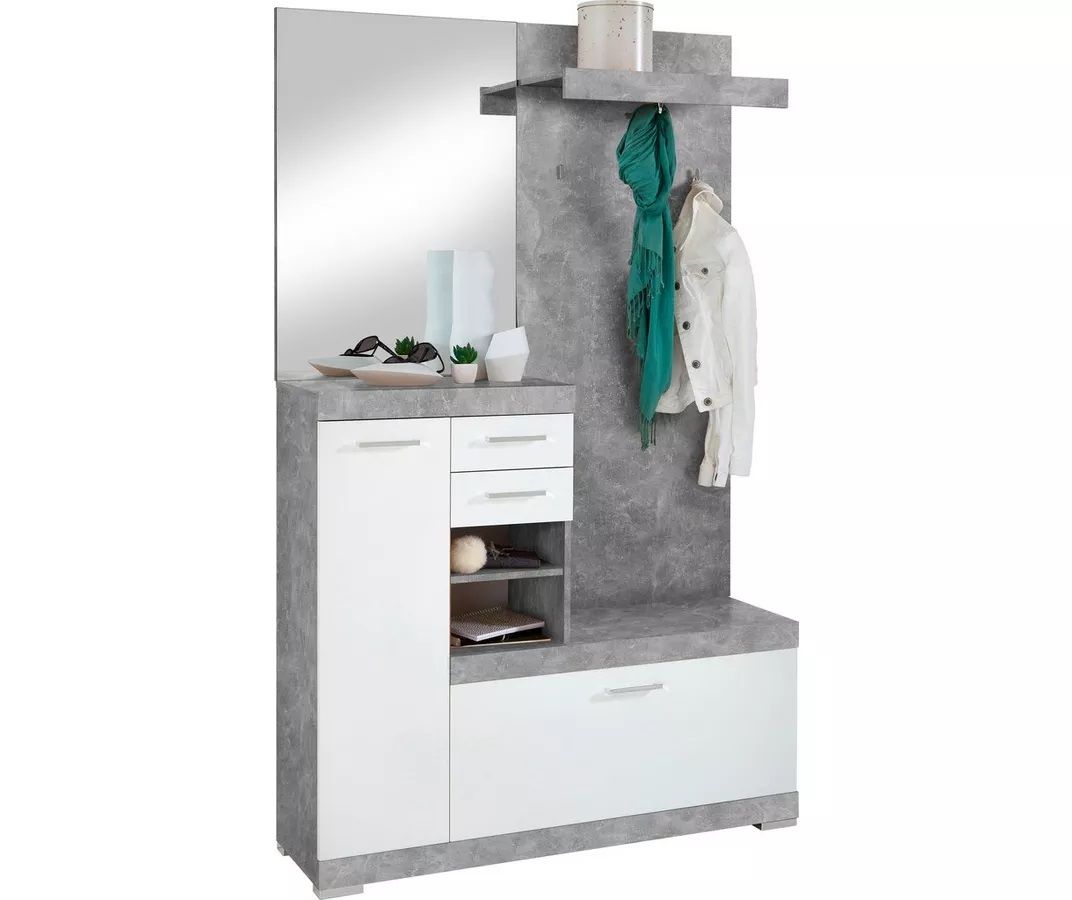 Halmeubelset Bristol – stijlvolle, duurzame opbergoplossing in beton‑wit