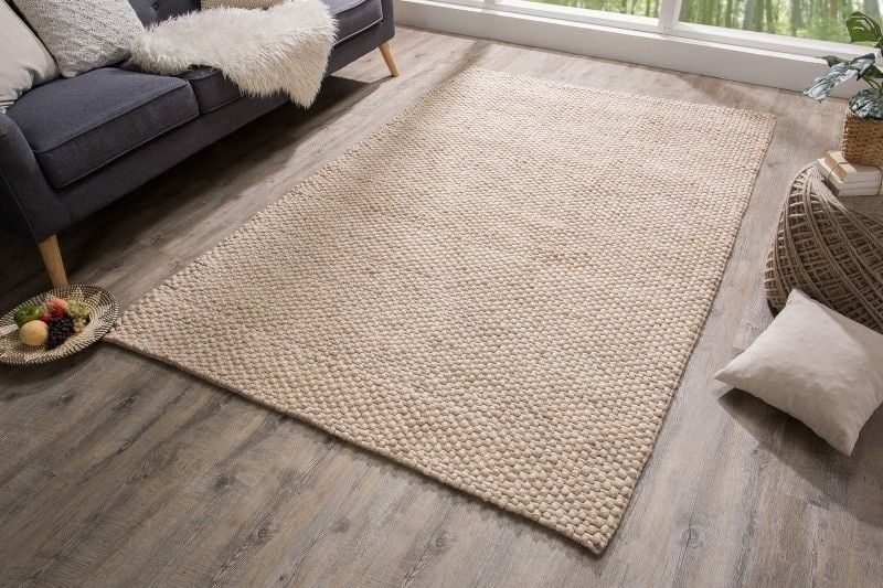 Handgemaakt Woltapijt Beige 240 × 160 cm – Warm, Duurzaam & Uniek