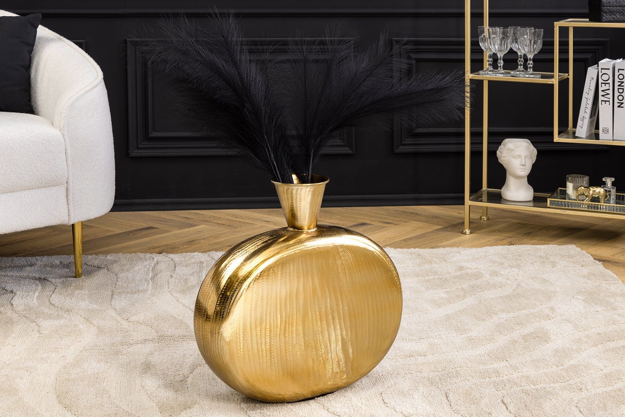 Handgemaakte gouden vaas ORIENT L – 50 cm elegant design van Invicta Interior