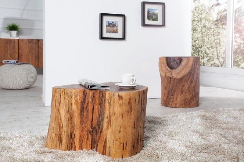 Handgemaakte massief houten salontafel GOA – natuurlijke charme voor elke woonruimte