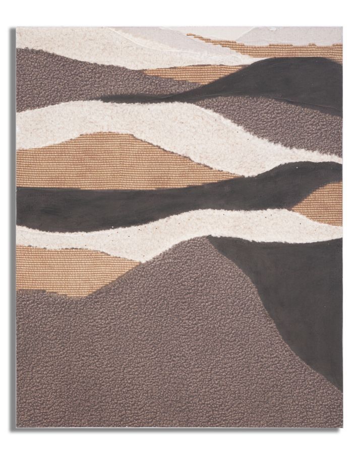 Handgemaakte muurschildering Darky – Stijlvolle wanddecoratie 80 cm × 3,7 cm × 100 cm