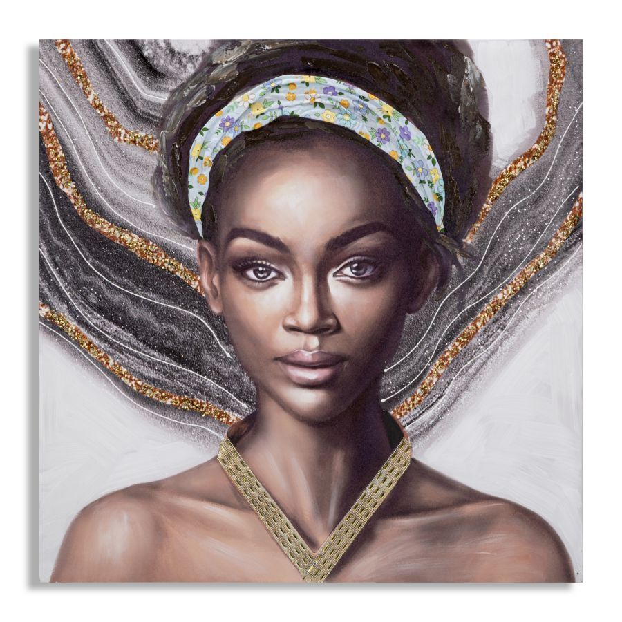 Handgemaakte Muurschildering Naomi – A – 100 cm × 3 cm × 100 cm | Mauro Ferretti