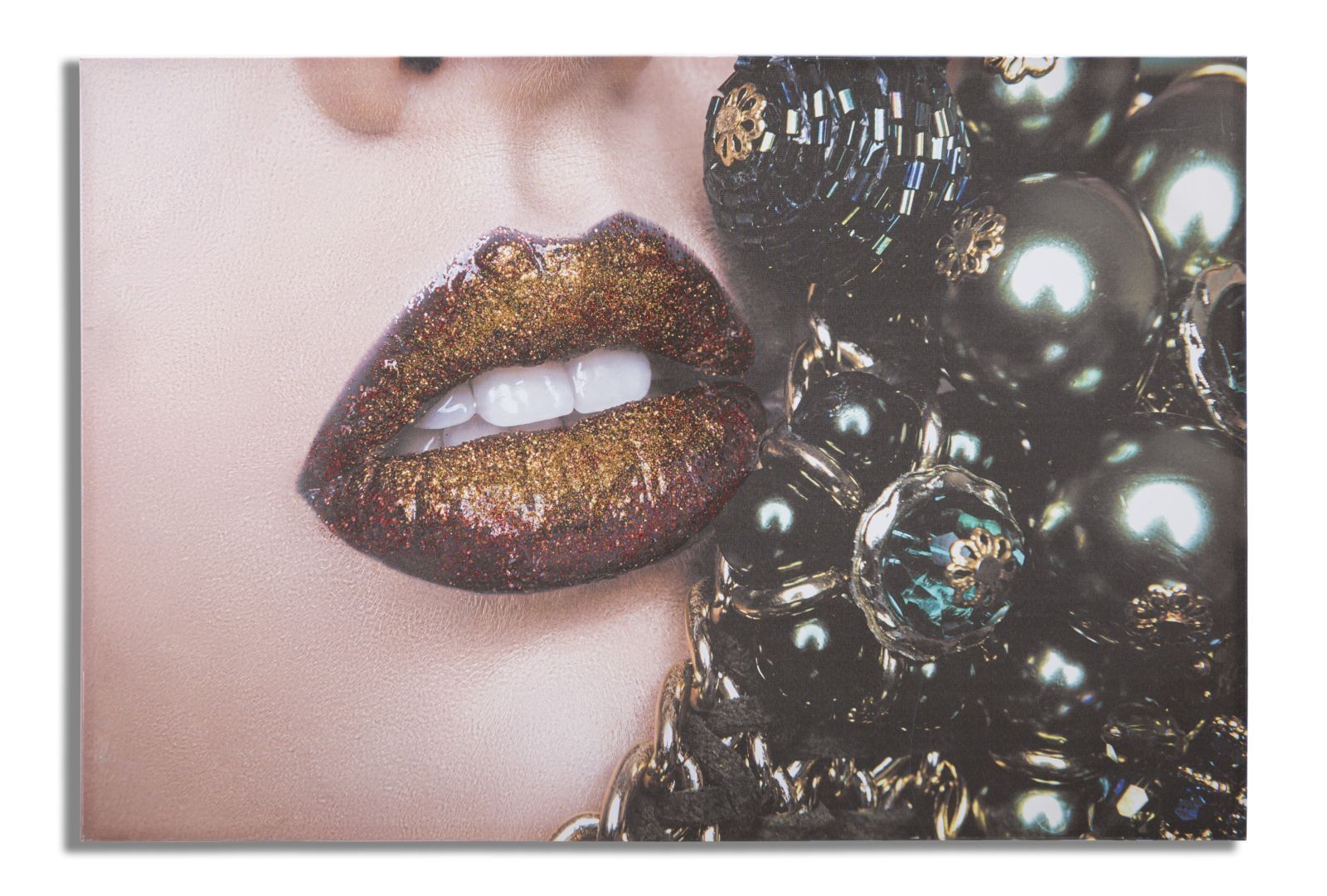 Handgemaakte Wanddecoratie ‘Mooie Lippen’ – Uniek Kunstwerk van Mauro Ferretti