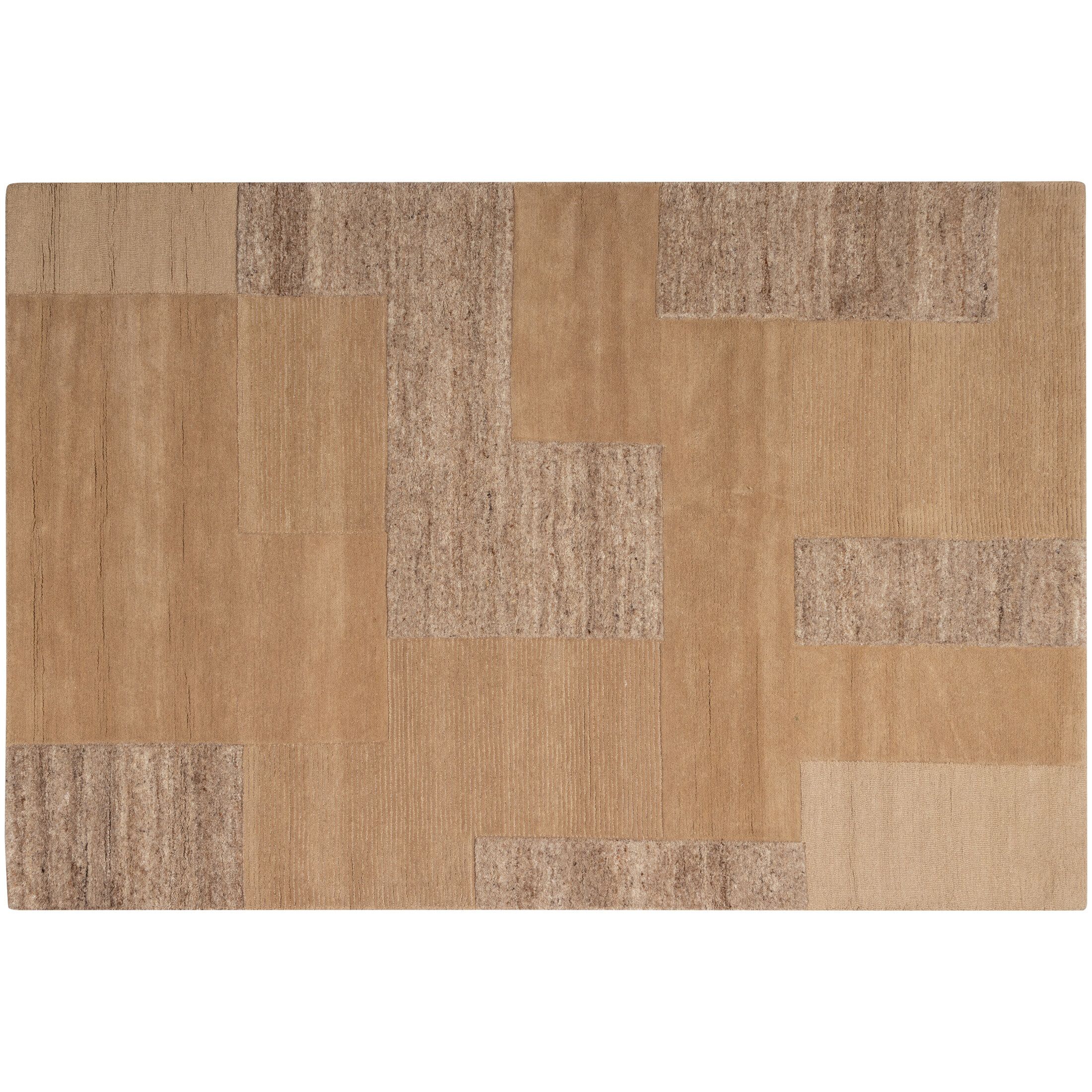 Handgeweven WOOOD vloerkleed Noven – Zand 170 × 240 cm